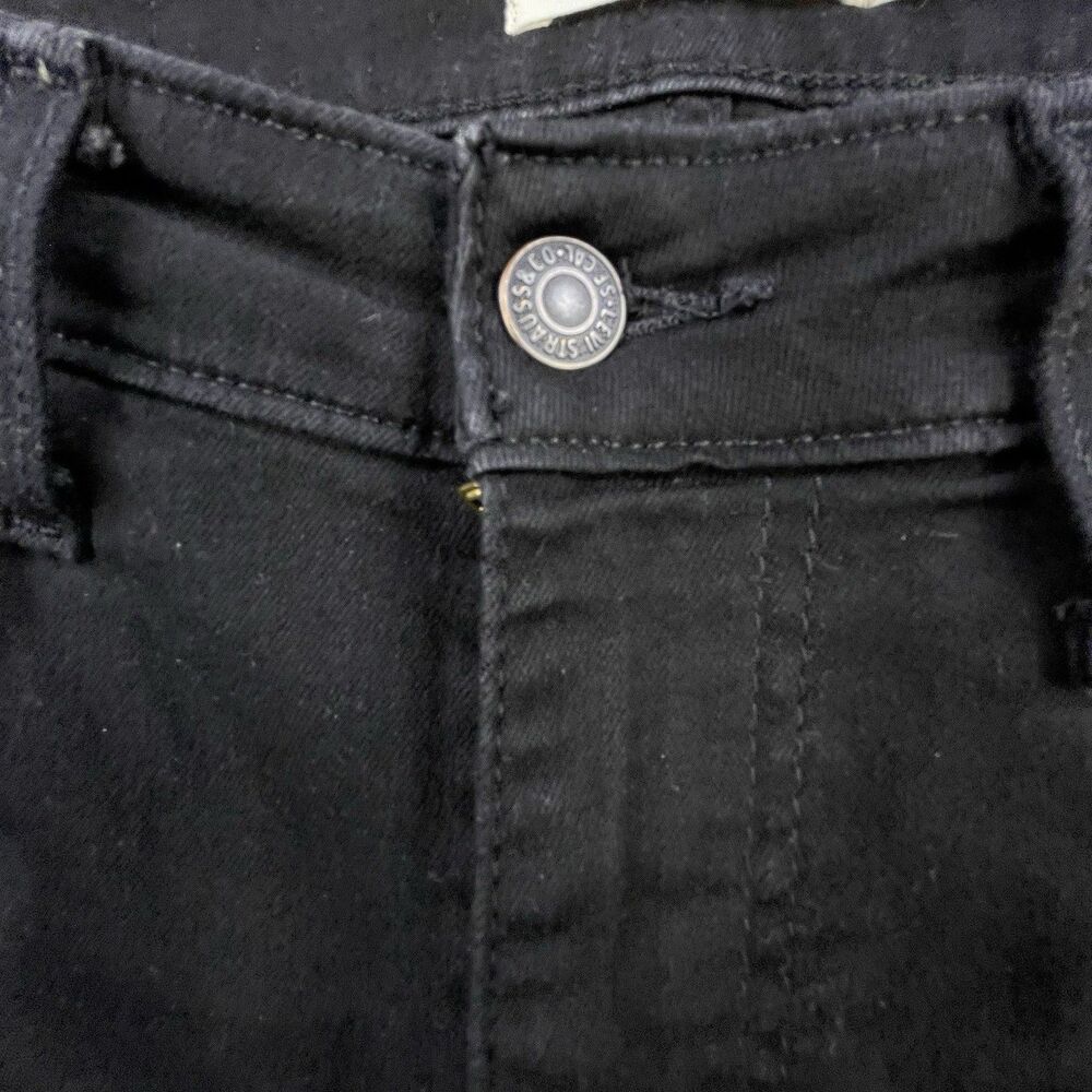 Levi’s 726 Flare Jeans Womens 29x29 Black High Rise Stretch Denim - Picture 4 of 16